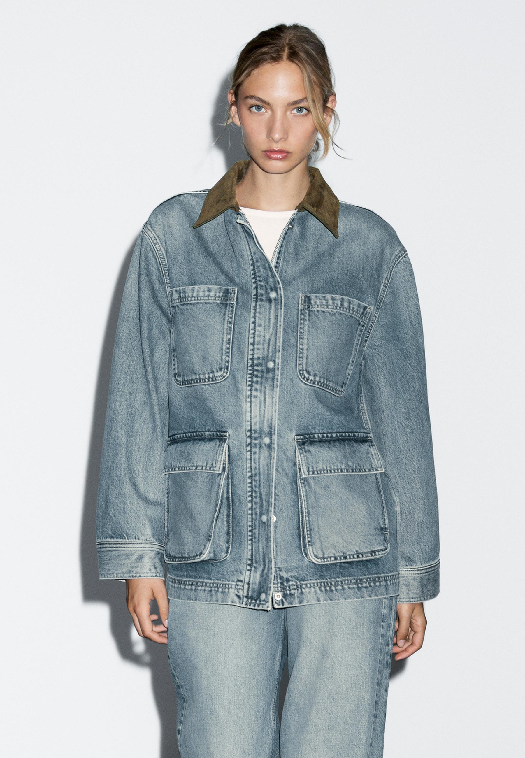 Denim jacket with pockets